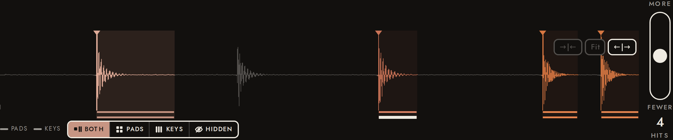 The recorded take after a reload: the deleted hit stays deleted.